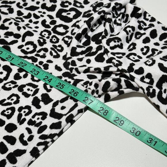 Animal Print Ashley Stewart Knit Top Tunic Side Slit Sz 22/24 Career Mob Wife - Picture 6 of 9